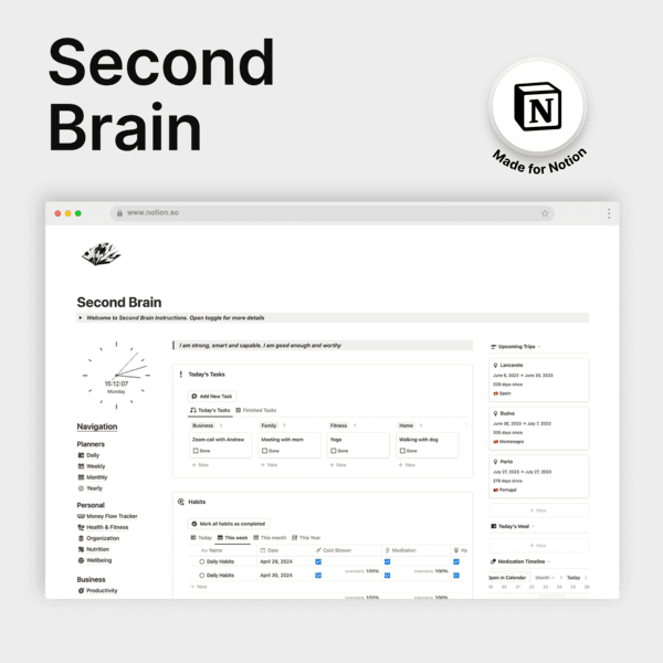 Second Brain with Notion Template