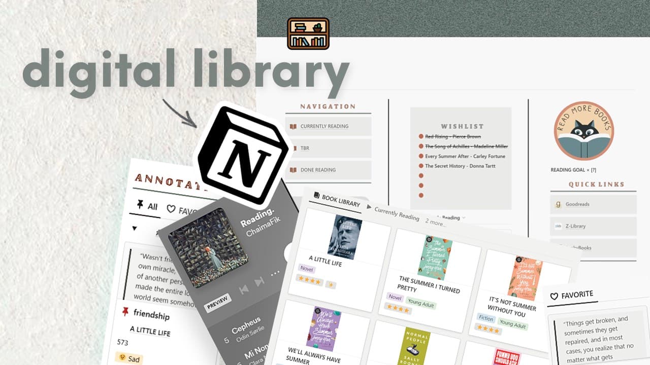 Digital Library |Notion Template
