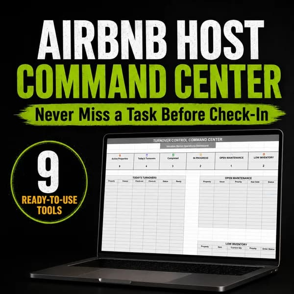 Airbnb Operations System – Turnovers, Cleaners, Inventory & Maintenance