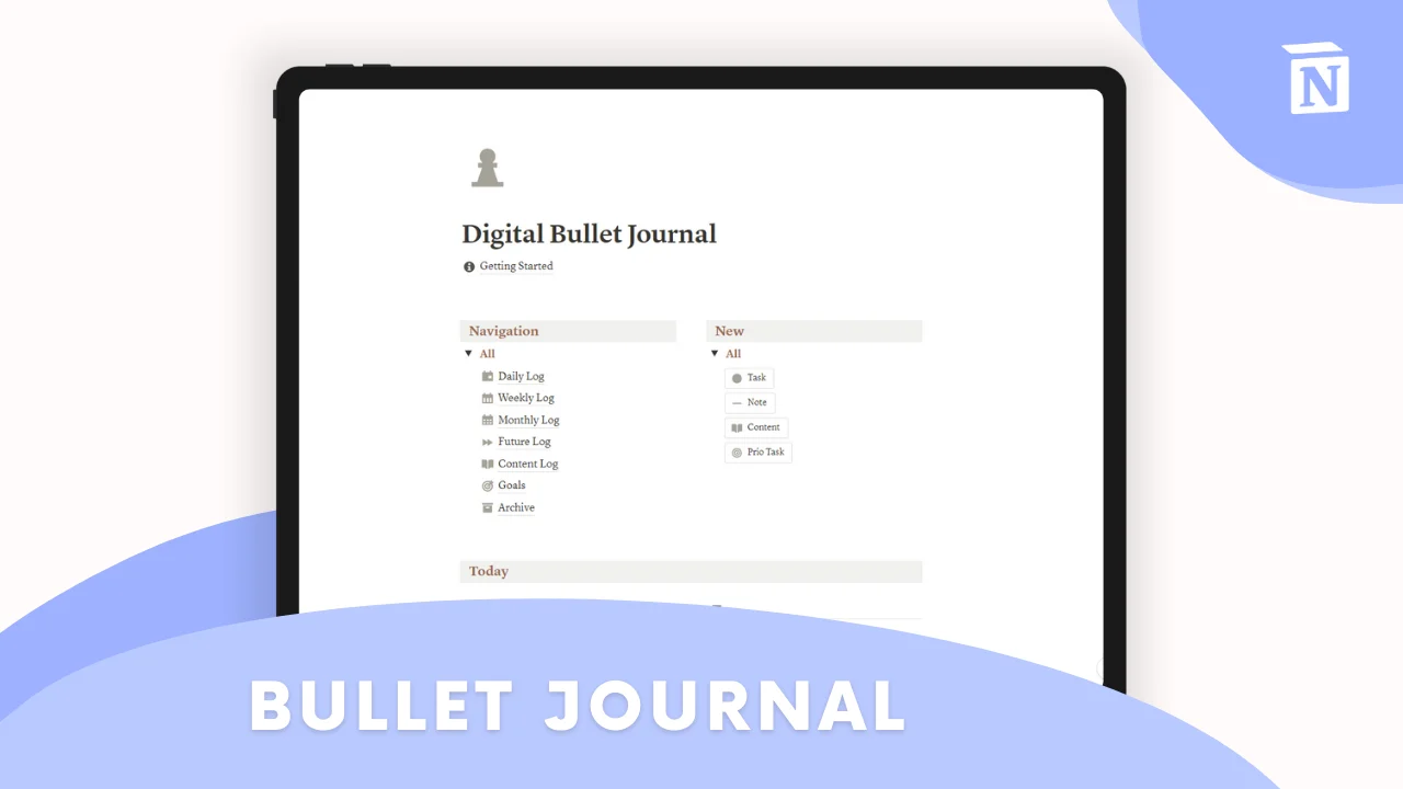 Notion Digital Bullet Journal - image 1