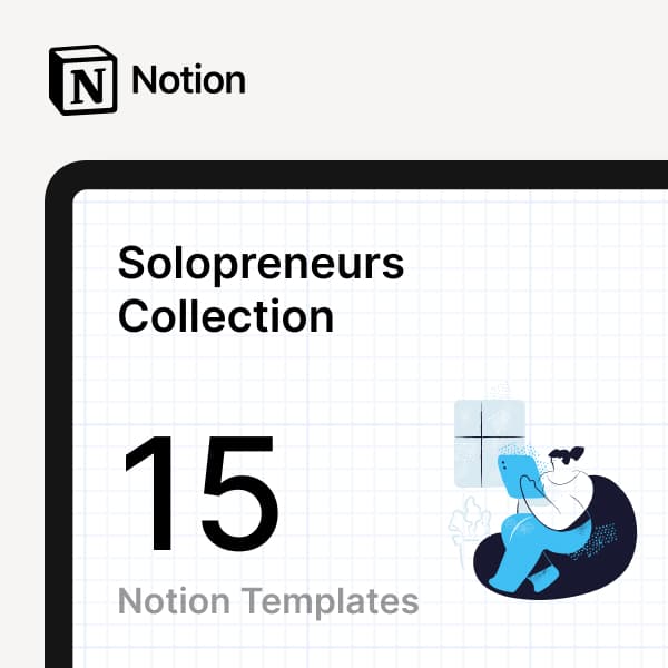 Solopreneurs Collection – 15 Notion Templates