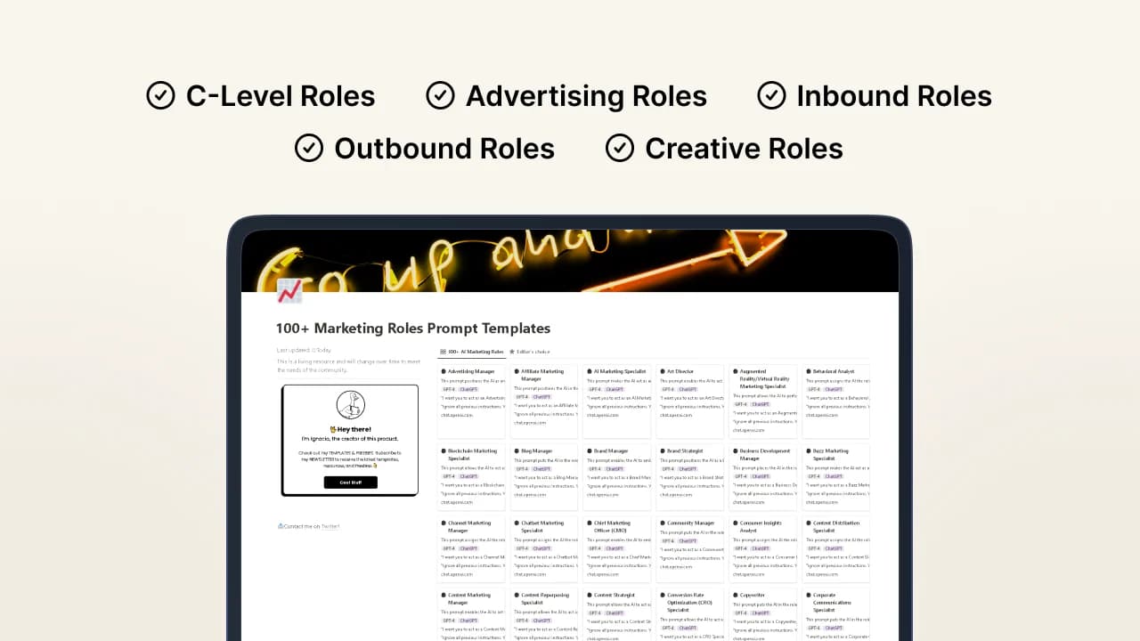 100+ Marketing Roles Prompt Templates - image 3