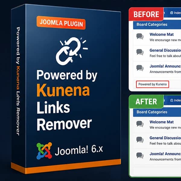 Remove Powered By Kunena Links