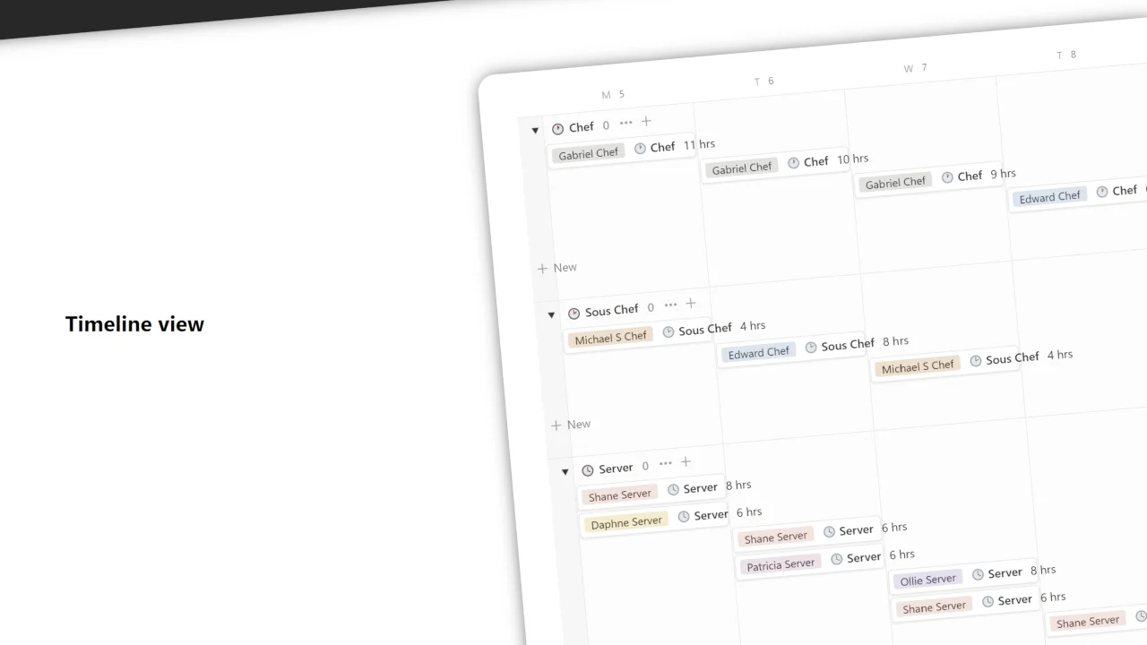 Employee schedule - A Notion Template - image 4