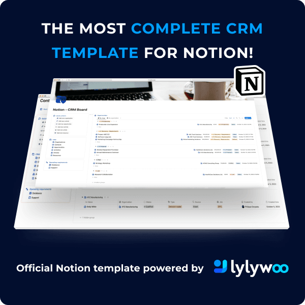 Notion Business Template | CRM Client Tracker