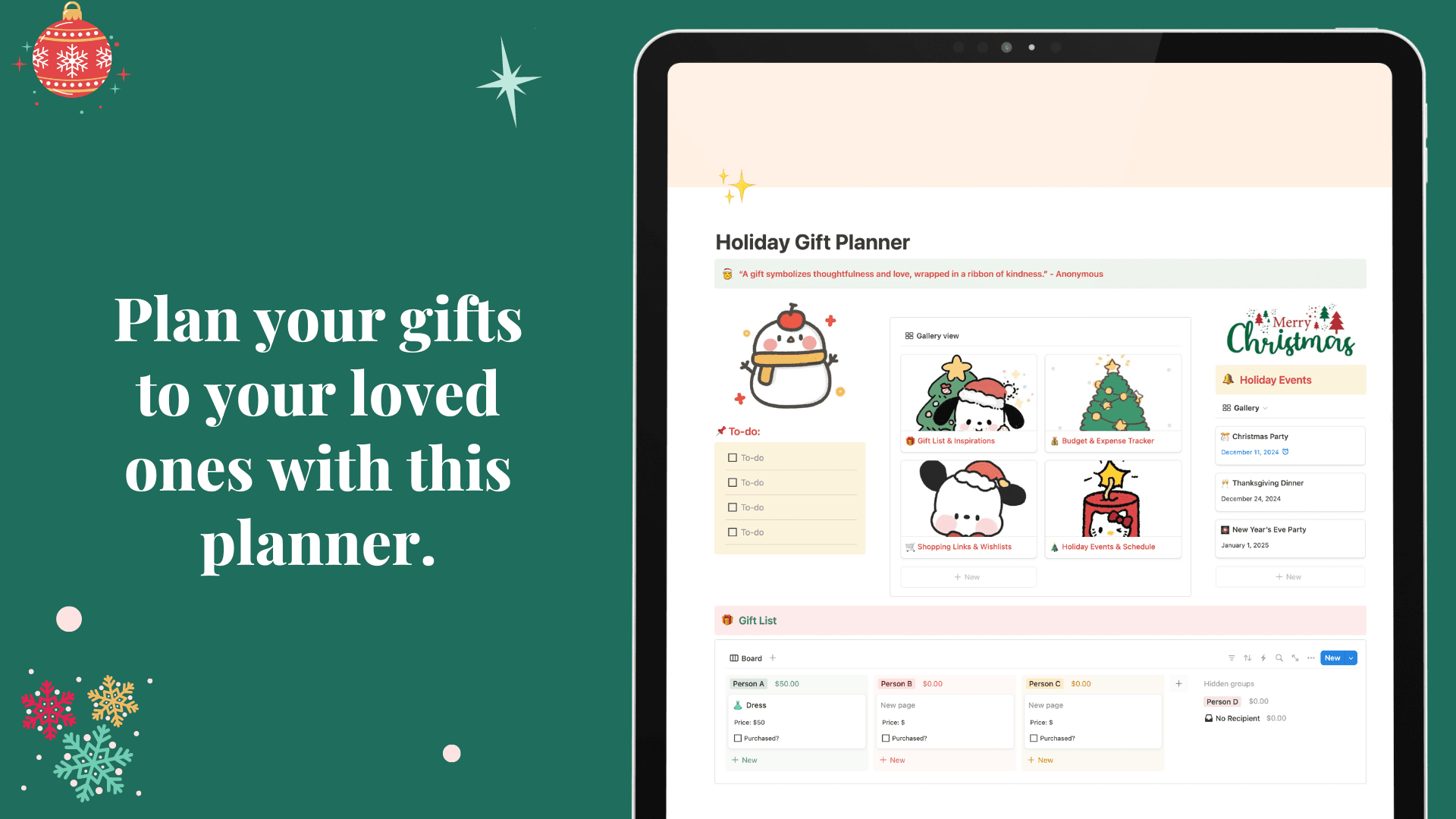 Holiday Gift Planner - image 1