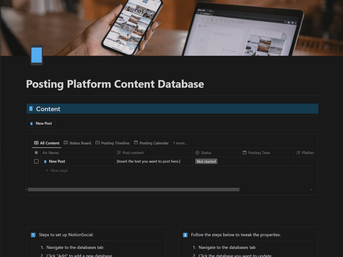 📱 Notion Social Media Posting Platform