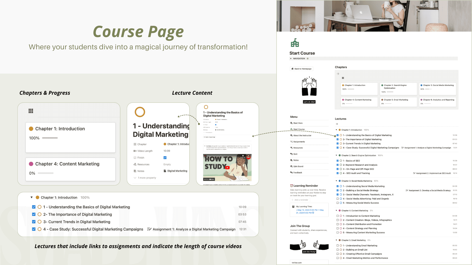 Course Ace - Online Course Notion Template - image 4