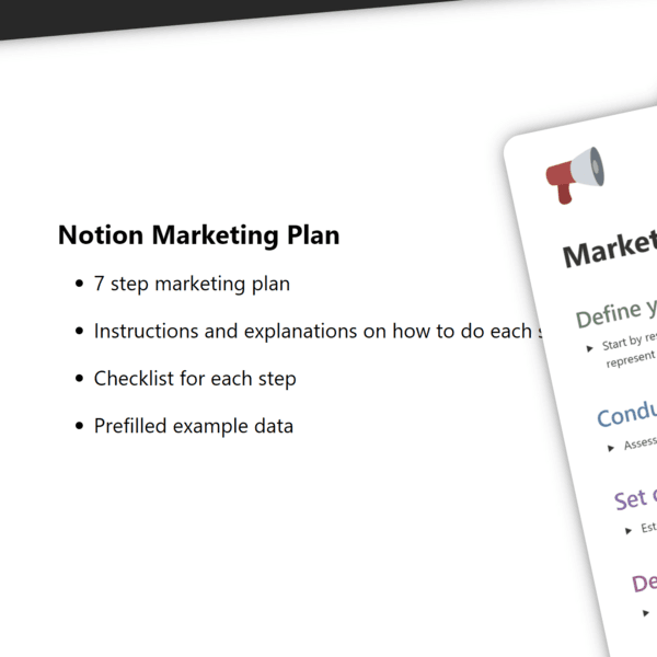 Marketing Plan  - A Notion Template