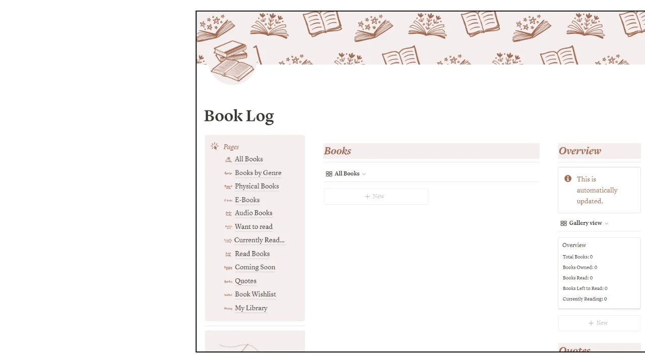 Notion Book Log Template - image 1