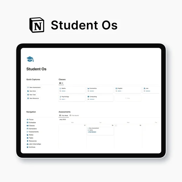 Student OS Notion Template