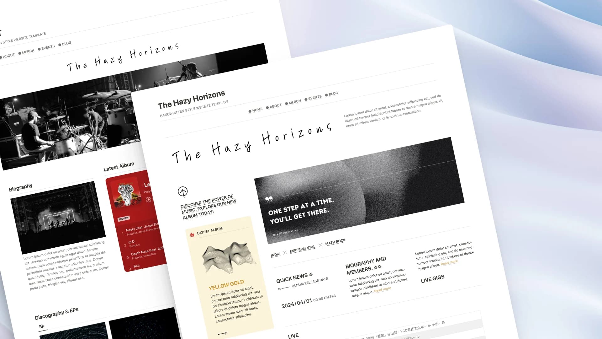Notion Website Template for Musicians and Bands - image 3