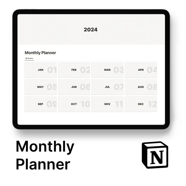 Notion Monthly Planner for Free