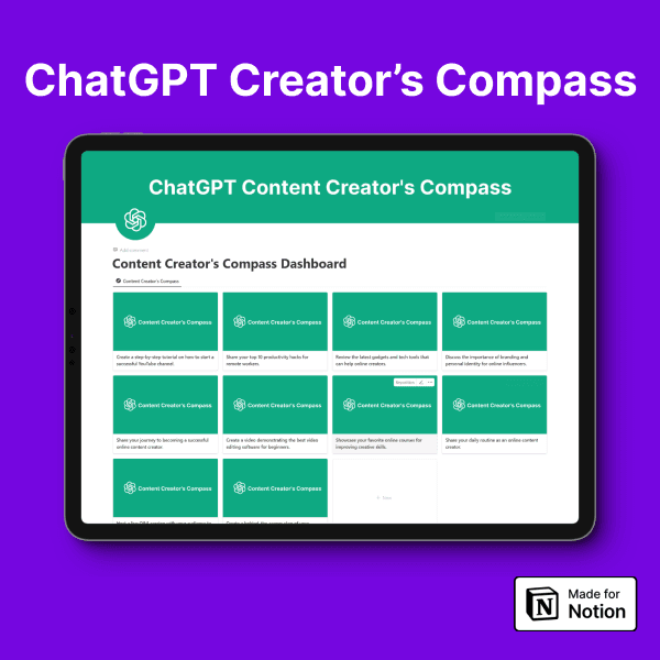 ChatGPT Content Creator's Compass
