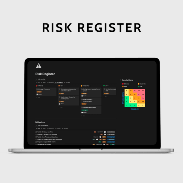 Risk Register - Notion Template