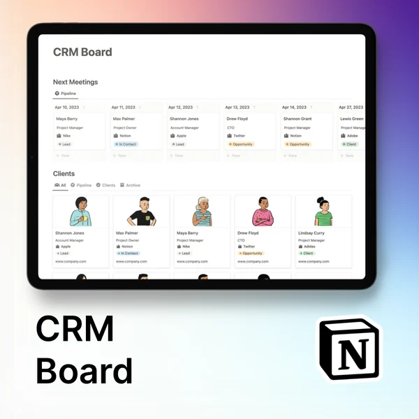 Notion CRM Board for Free