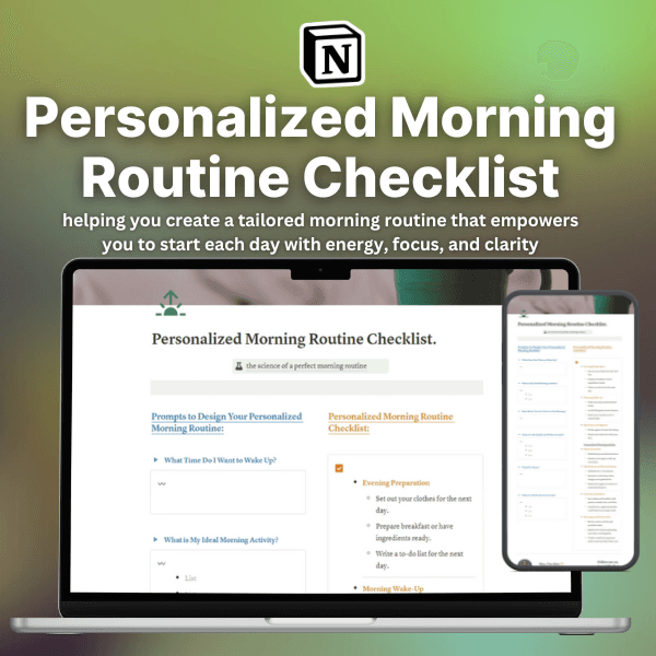 Personalized Morning Routine Checklist