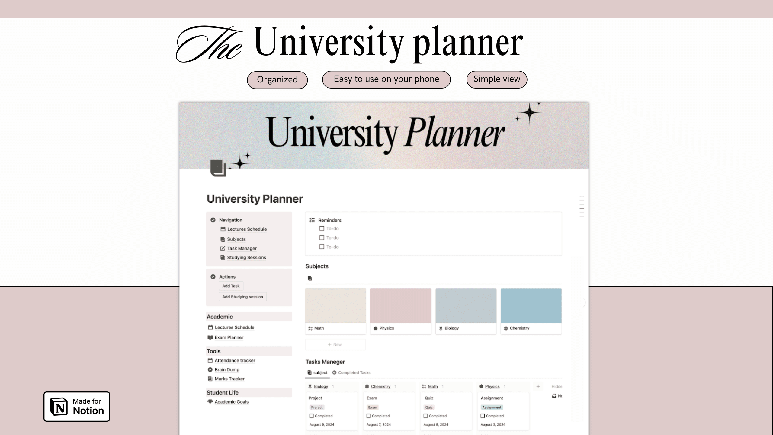University planner for Notion - image 1