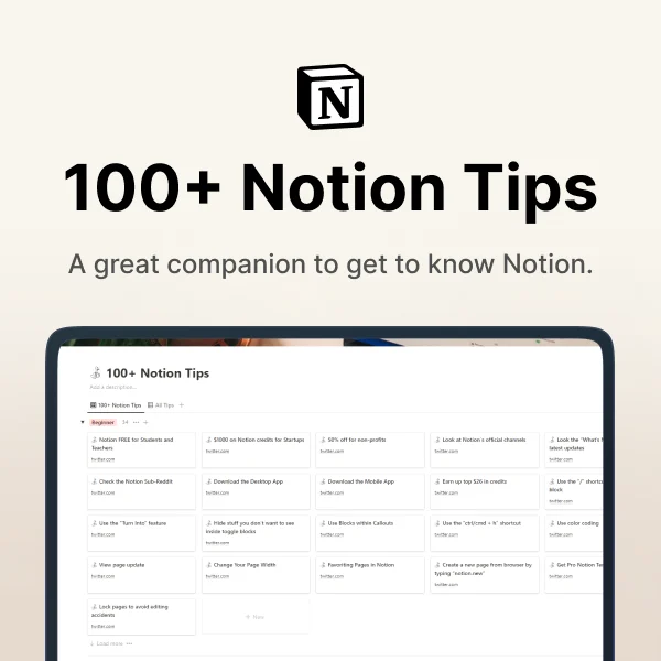 100+ Notion Tips
