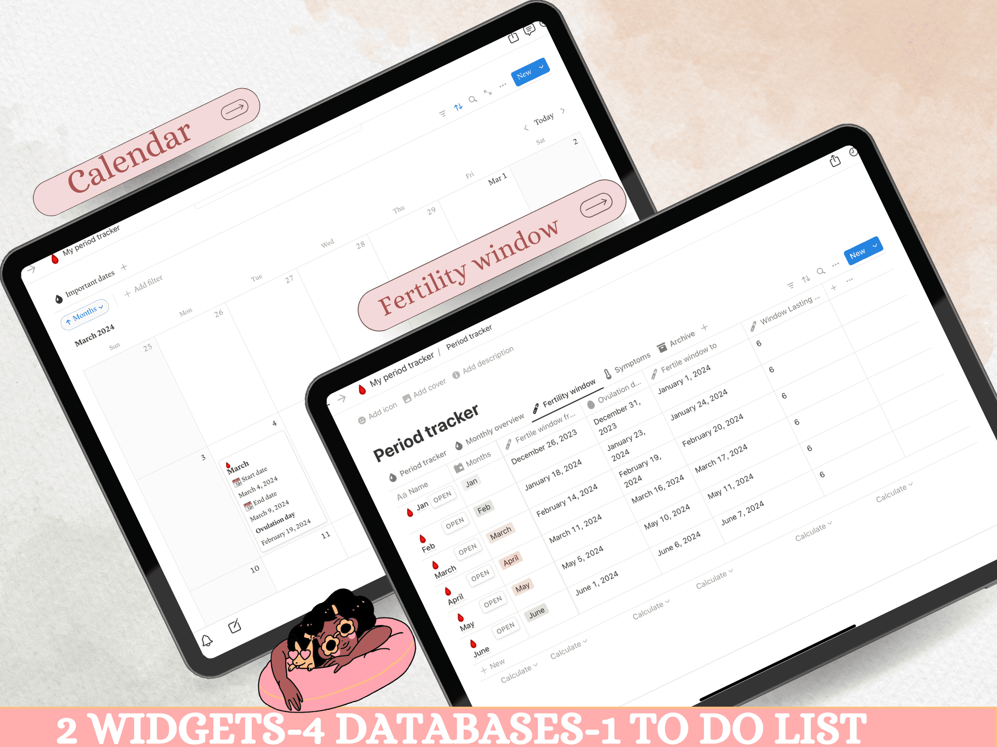 My period tracker notion template - image 4