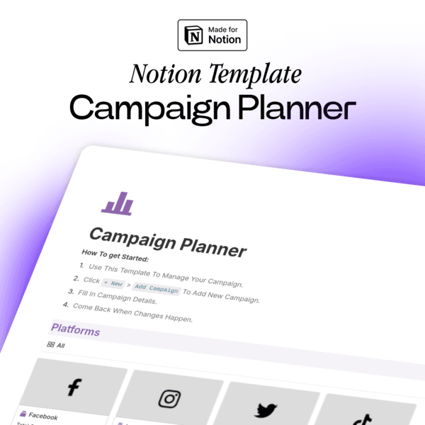 Campaign Planner - Notion Template