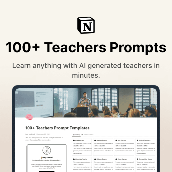 100+ Teachers Prompt Templates