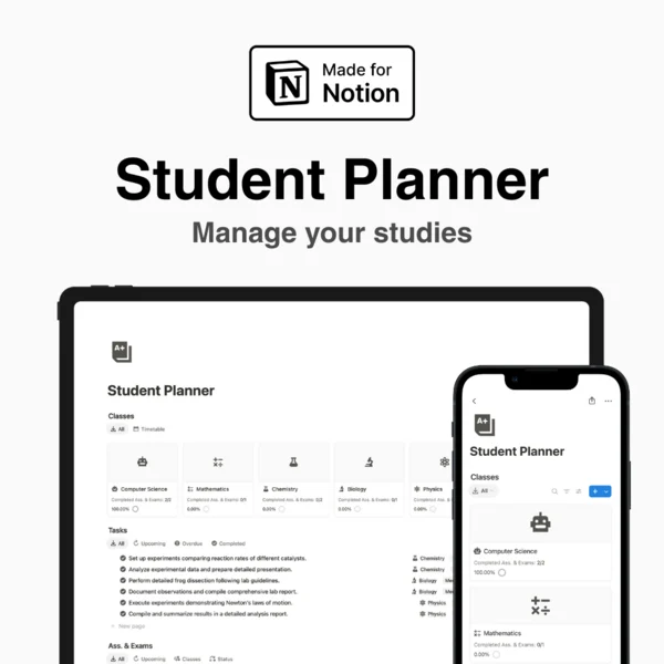Notion Student Planner