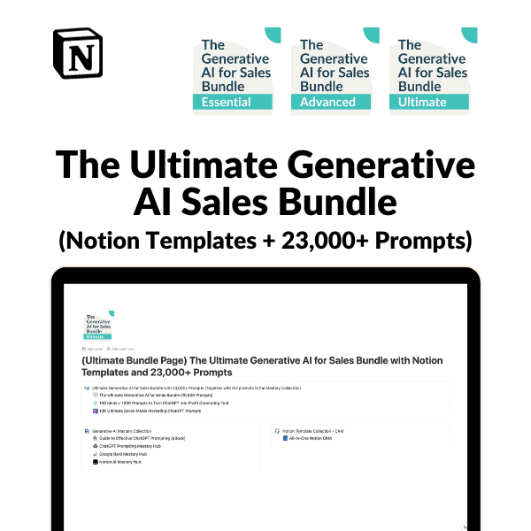 The Ultimate Generative AI for Sales Bundle (23,000+ Prompts)