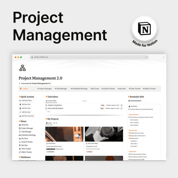 Advanced Project Management Notion Template