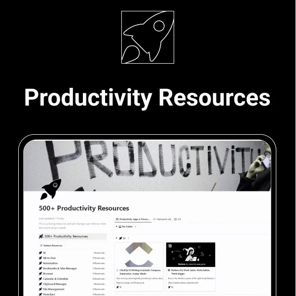 500+ Productivity Resources