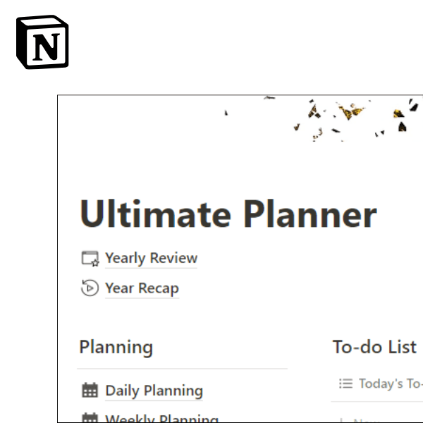 Notion All-in-one Planner Template