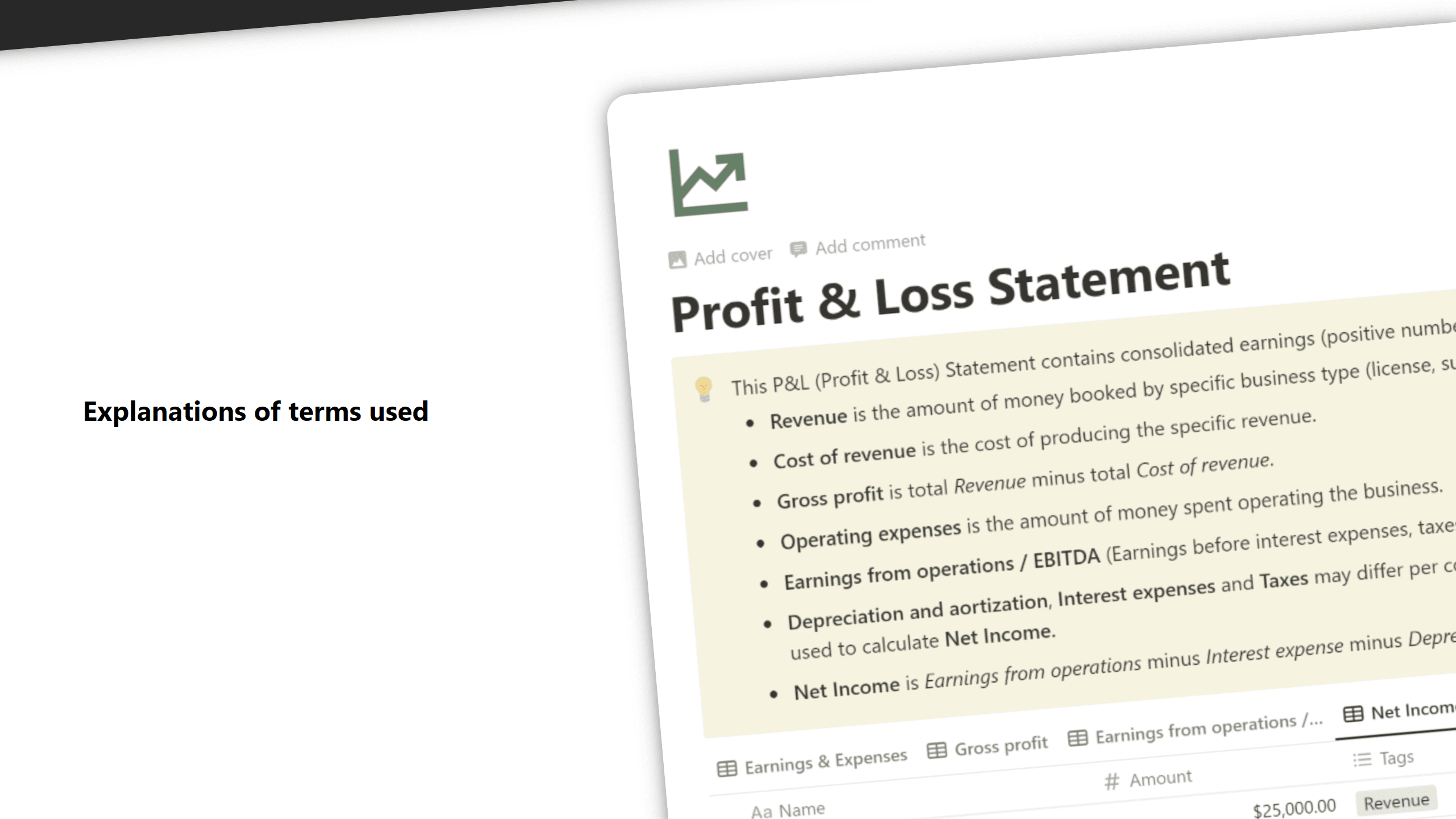 Profit & Loss (P&L) Statement - A Notion Template - image 2