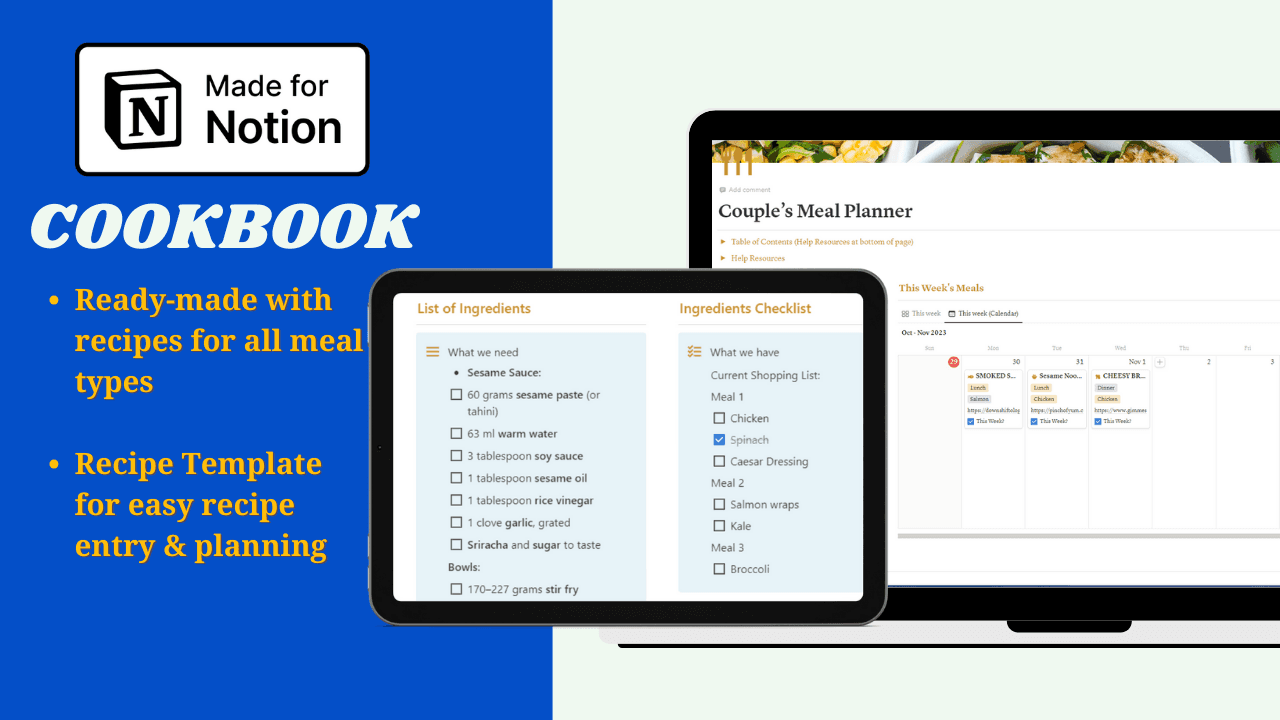 Couple's Meal Planner with Cookbook - image 2