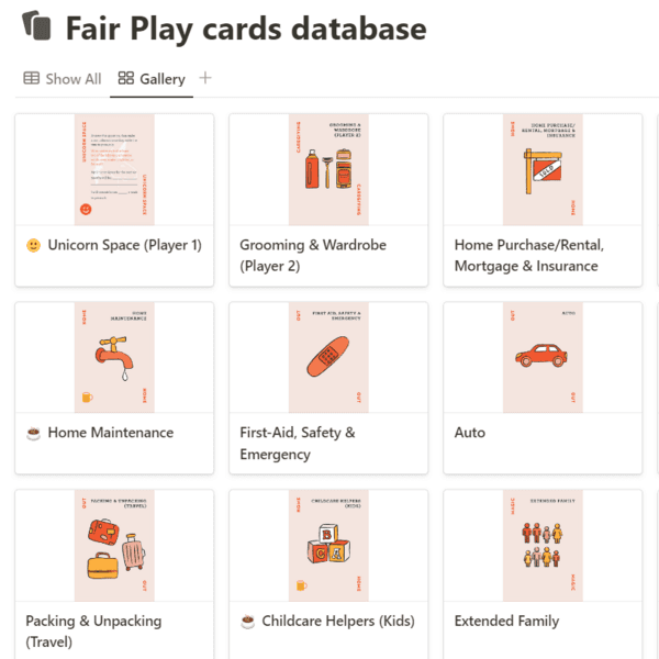 Fair Play the Notion version