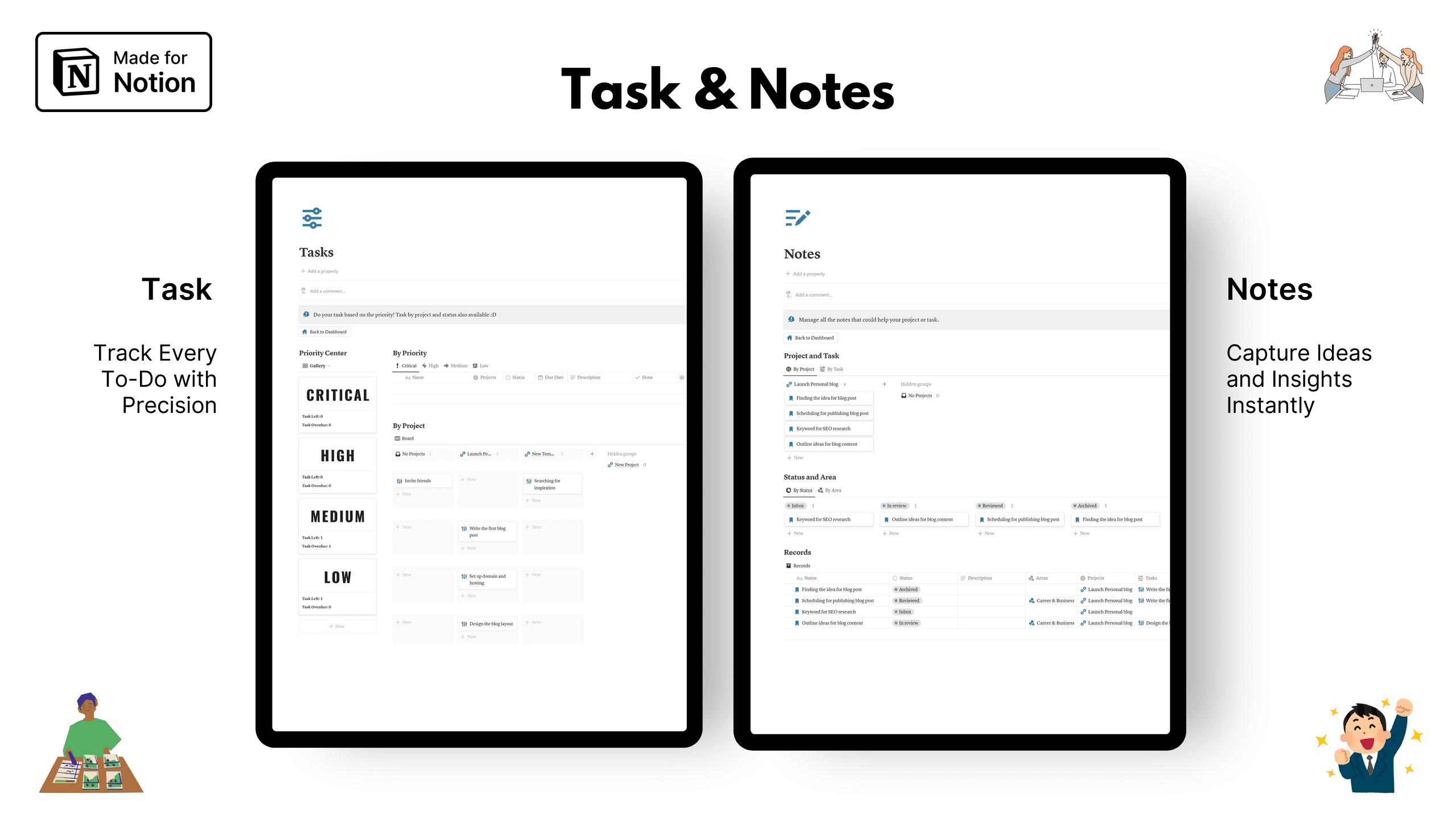 PARA Dashboard Notion template - image 5