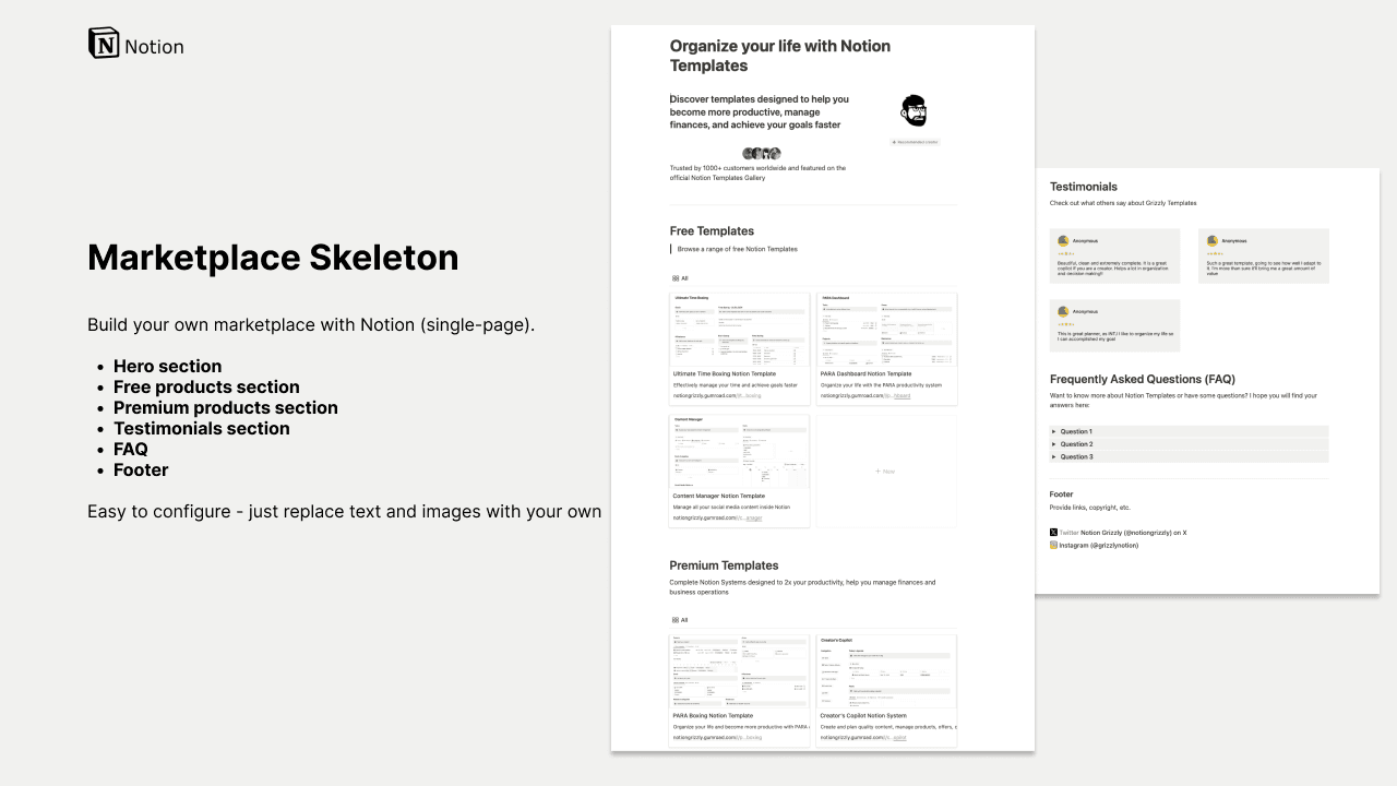 Marketplace skeleton (single page) - image 1