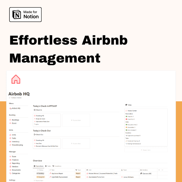 Airbnb HQ a Notion Template