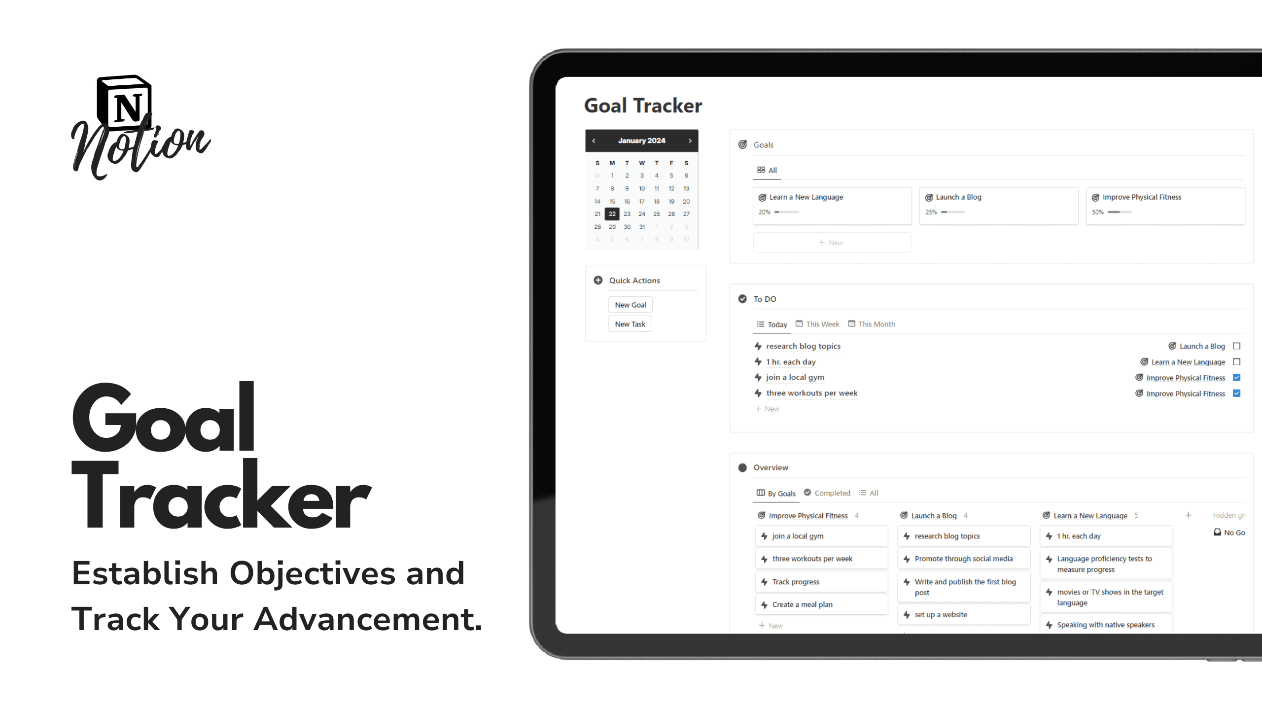 Notion Goal Tracker