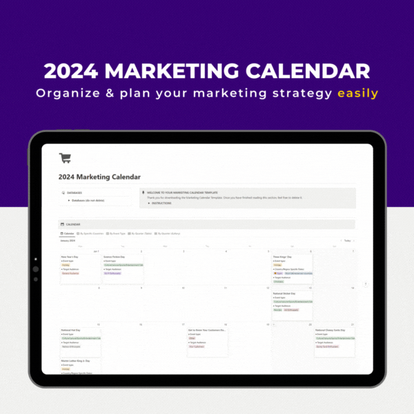 2024 Marketing Calendar