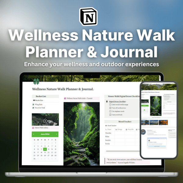 Wellness Nature Walk Planner & Journal.