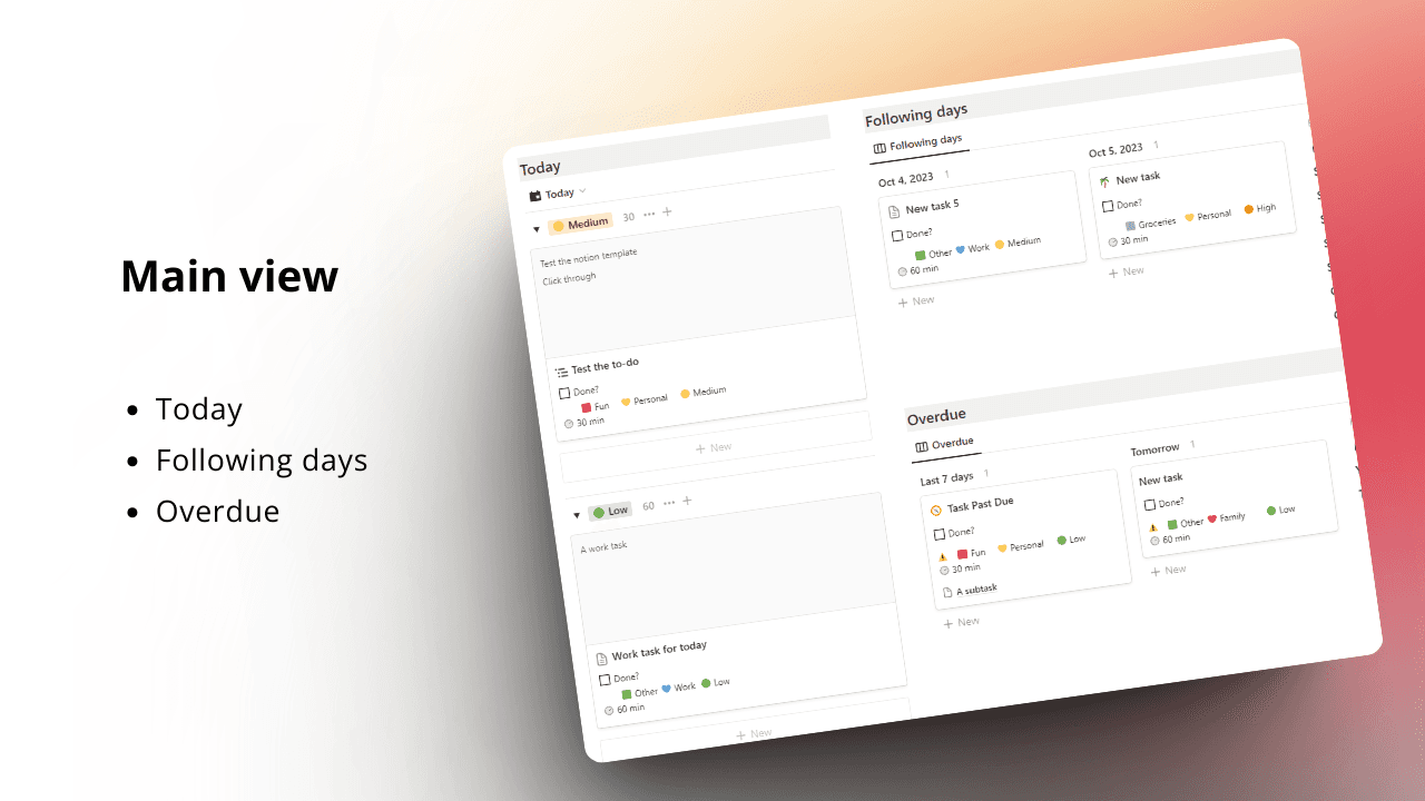 To Do Dashboard - A Notion Template - image 2