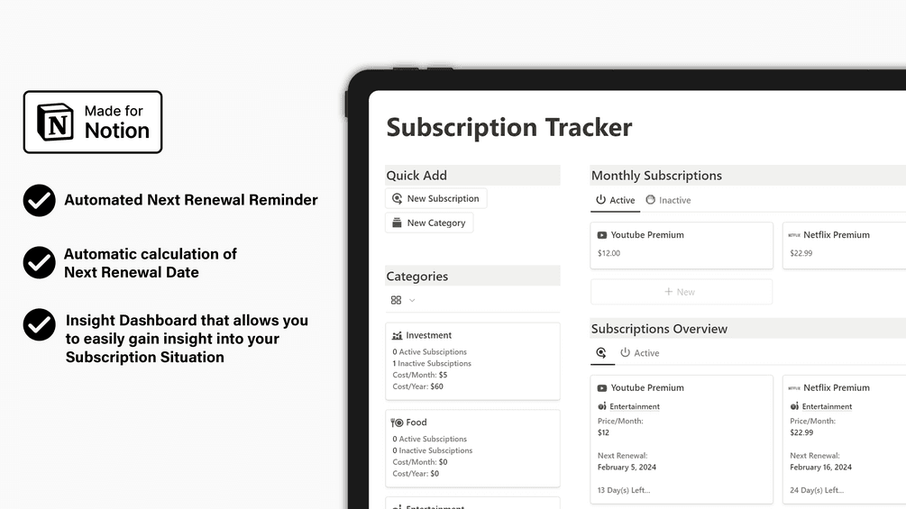 Subscription Tracker — GumCircles - image 2