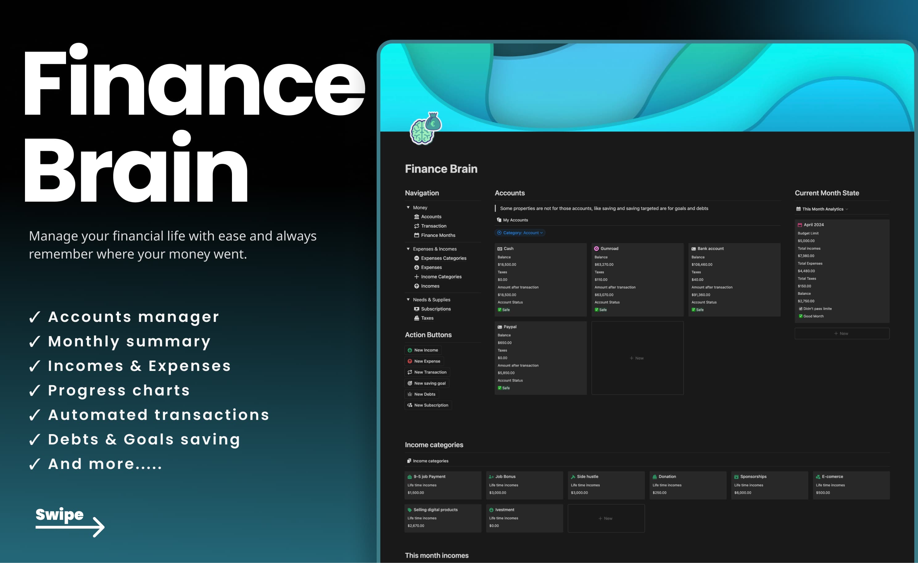 Notion Planner : 2024 Finance Brain 💳 - image 1
