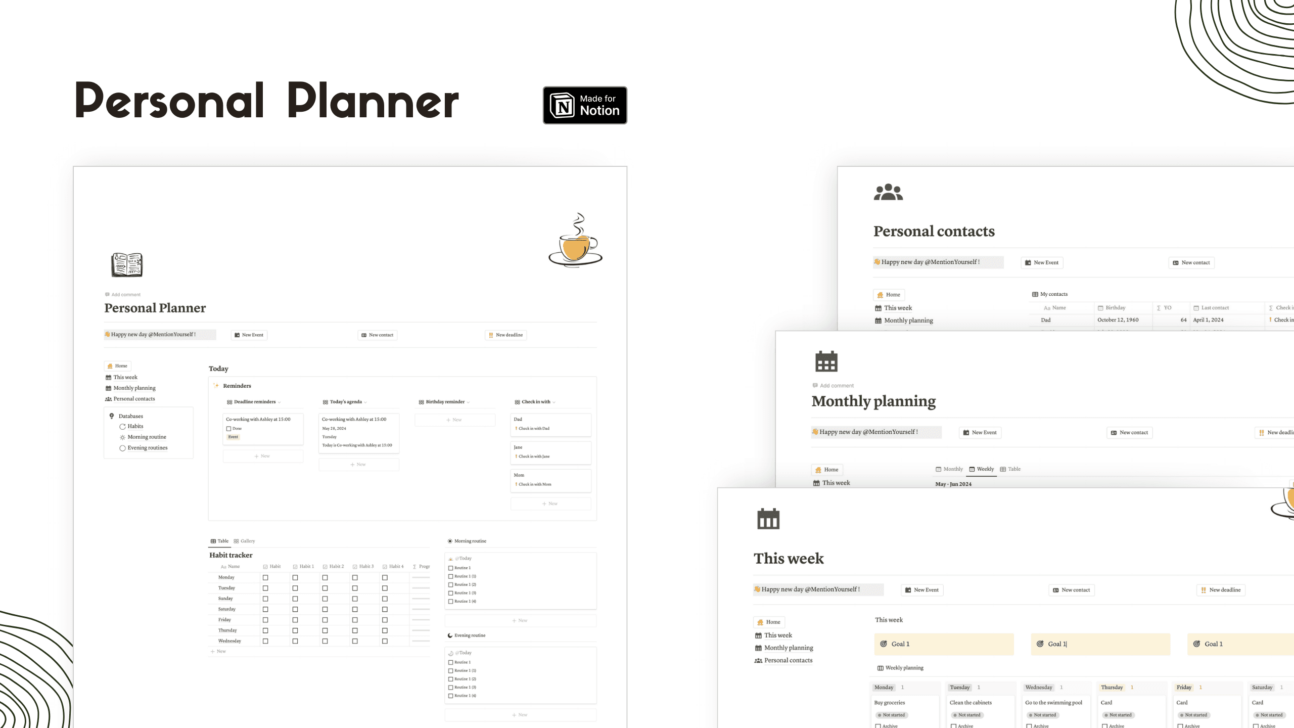 Personal planner Notion template - image 1