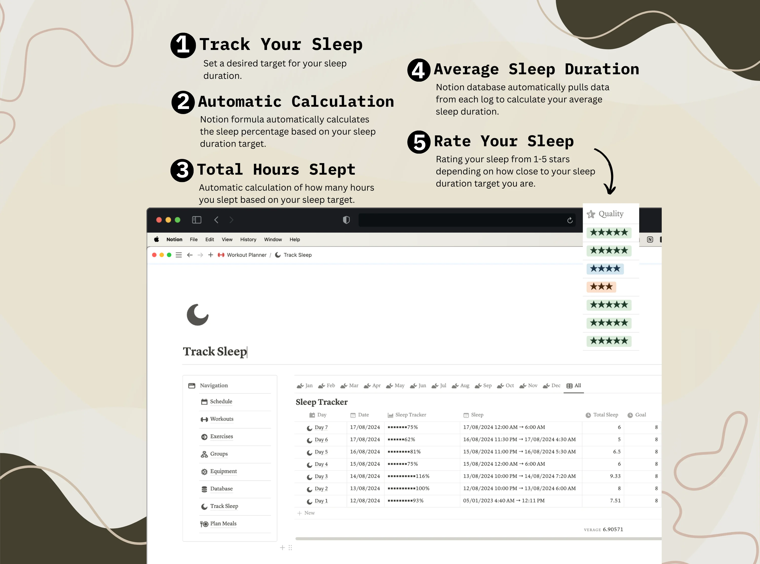 Notion Template Workout Tracker - image 2