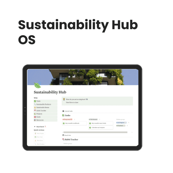Sustainability Hub - Notion Template