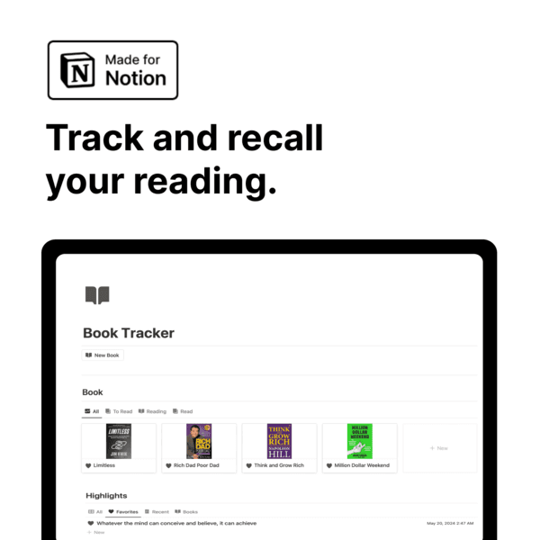 Book Tracker with Notion