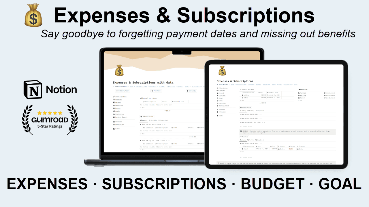 Expenses & Subscriptions - image 2