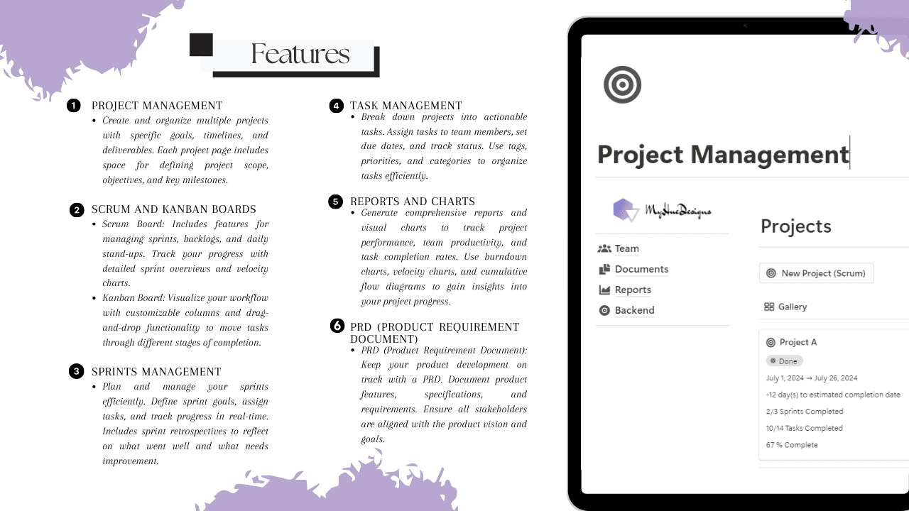 Notion Project Management Template - image 1