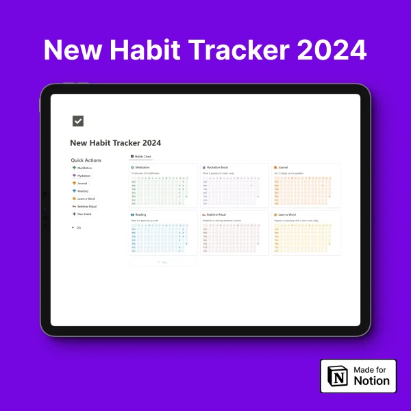 New Habit Tracker 2024